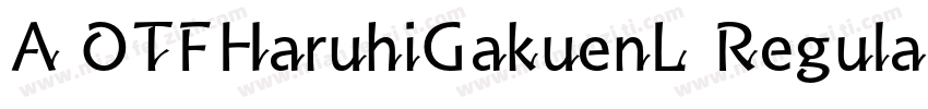 A OTFHaruhiGakuenL Regular字体转换